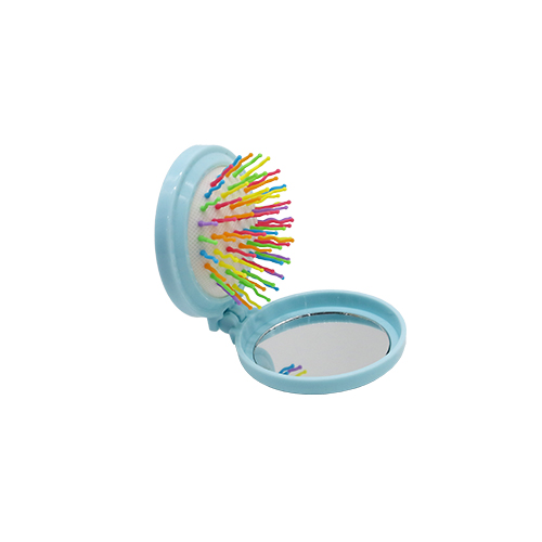 Compact Mirror with Hairbrush
