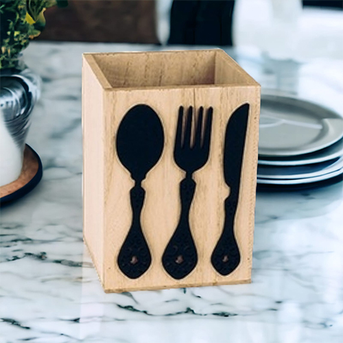 Wooden Utensil Holder