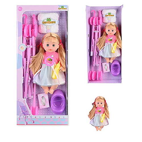 Doll with Stroller