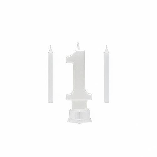 Number Candle (White 1)