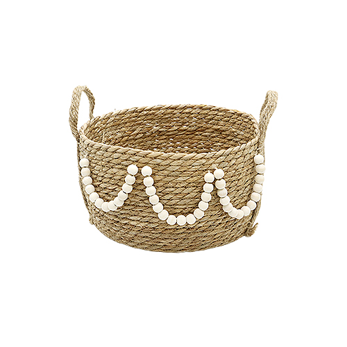 سلة خوص بمقبض (متوسطة)