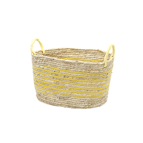 Woven Storage Basket (Medium, Striped)