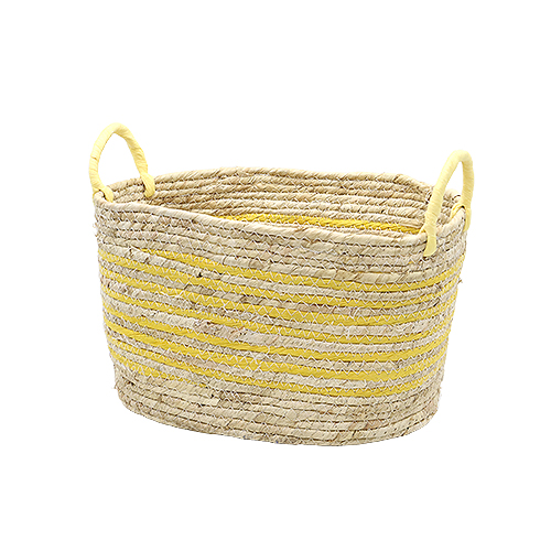 Woven Storage Basket (Large, Striped)