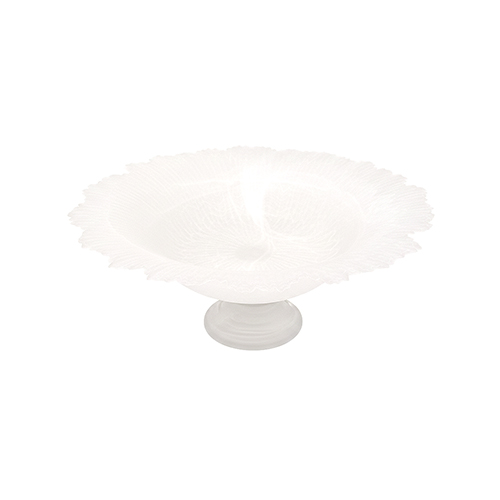 Large White Serving Stand (Wavy Edge)