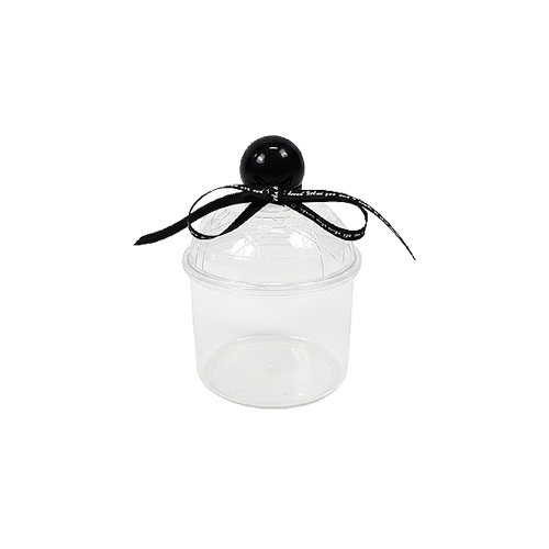 وعاء بلاستيك بغطاء قبة