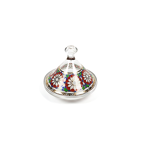 Ornate Glass Sugar Box