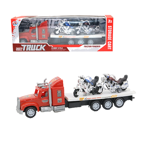 Trailer Truck with Motorcycles