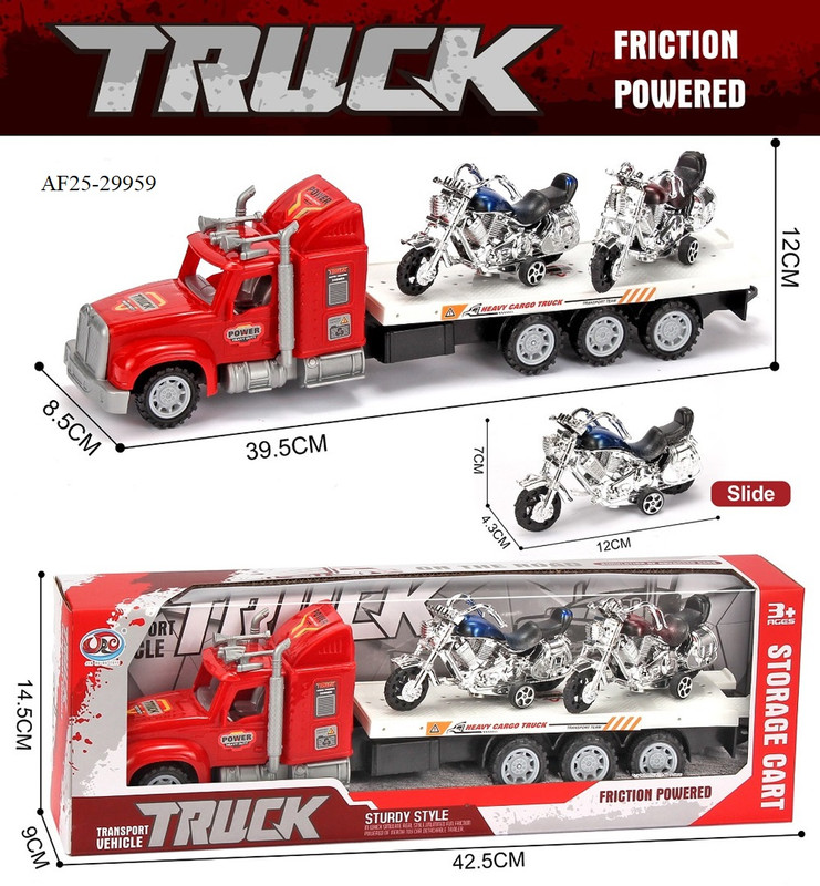 Trailer Truck with Motorcycles