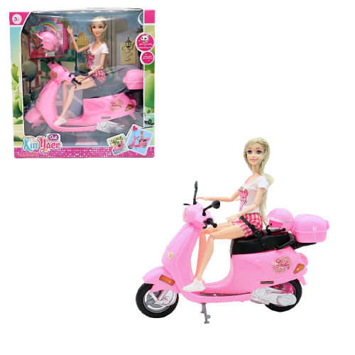 11.5 inch Barbie with Motorcycle