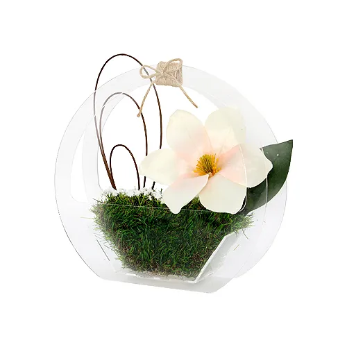 BAG ACRYCLIC WITH FLOWERS