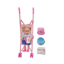 16 INCH DOLL SET W/METAL STROLLER W/ENG IC 2ASST PVC BAG