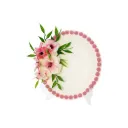 Artificial Flower Decor With Acrylic Stand (Pink)